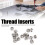100Pcs SUS304 Thread Inserts M2.5x0.45 Reducing Nut Repair Tool 6