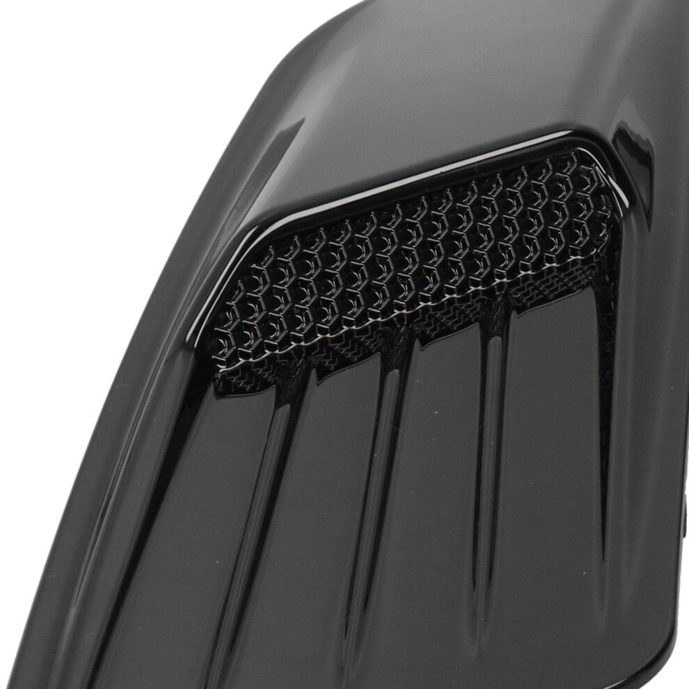 Front Hood Vent Cover 2Pcs Glossy Abs Black 7340572699817