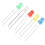 500Pcs LED Diodes Kit 3mm Assorted Colors, F3 Model, Electronic Indicator 3
