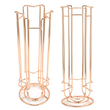 Iron Gold Capsule Holder Rack Stand for 18 Coffee Capsules 32x11.5cm