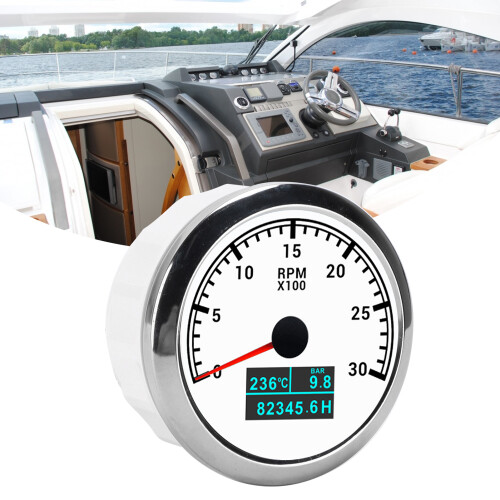 Zeiger-Tachometer wasserdicht 3-in-1 Auto- oder Bootmesser, IP67 1