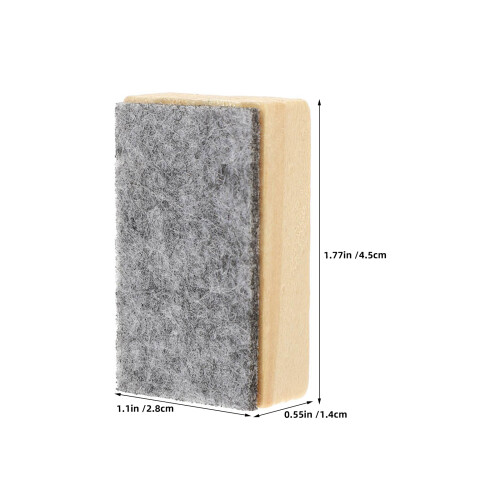 36Pcs Grey Mini Felt Board Erasers Wood Handle for Home Office School 1