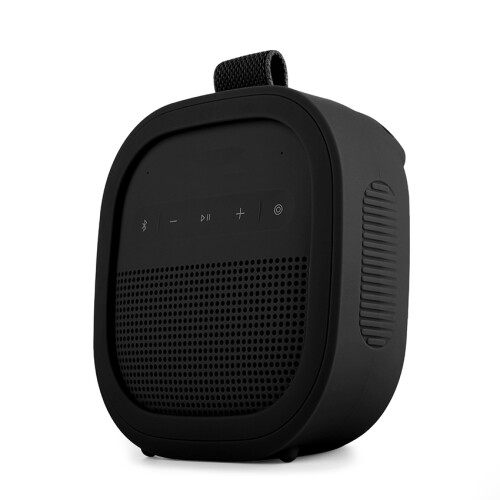 Black Speaker Protective Case Silicone Stand Cover for Bose SoundLink Micro II 1