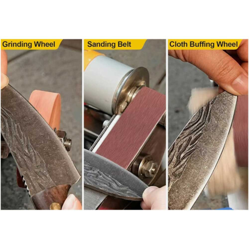 Mini Electric Belt Sander Grinder Polishing Machine Sanding Belt Sharpener Tool 2