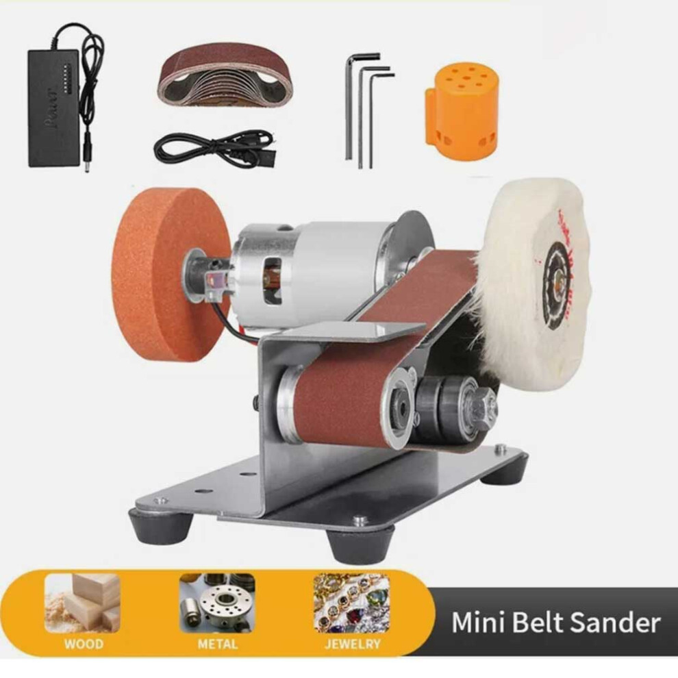 Mini Electric Belt Sander Grinder Polishing Machine Sanding Belt Sharpener Tool 771700663313