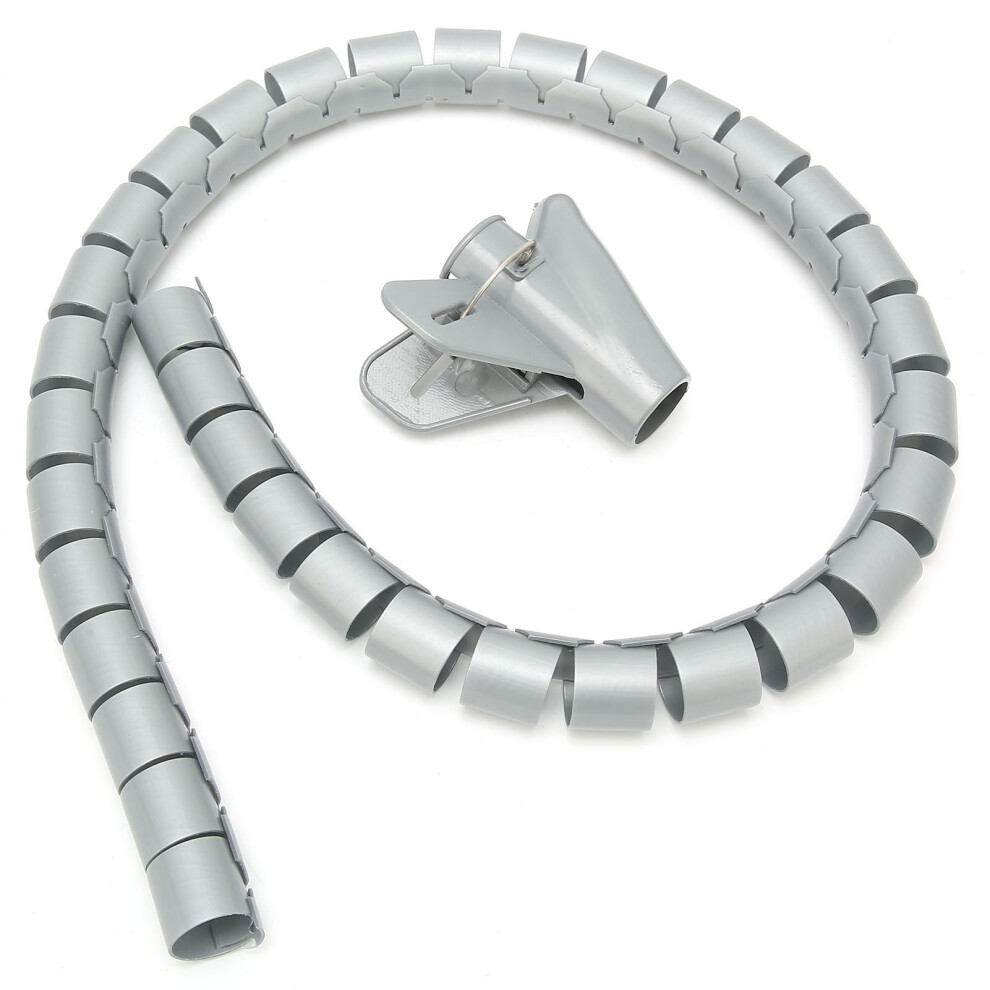 Gray Pe Cable Sleeve Organizer 10M 16Mm Coil Wire Management 9331391681082