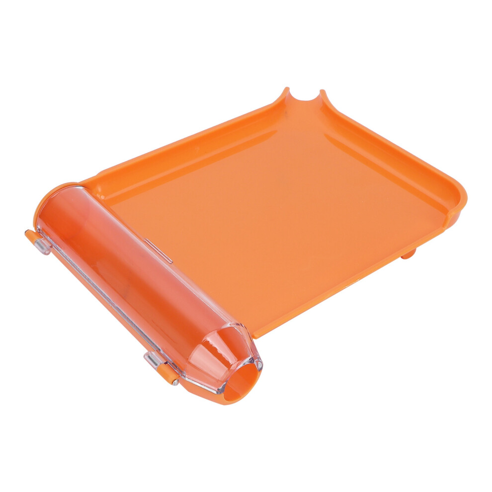 Orange Pill Dispenser Tray Non-Contact Clean Spatula & Transparent Lid 150Ml