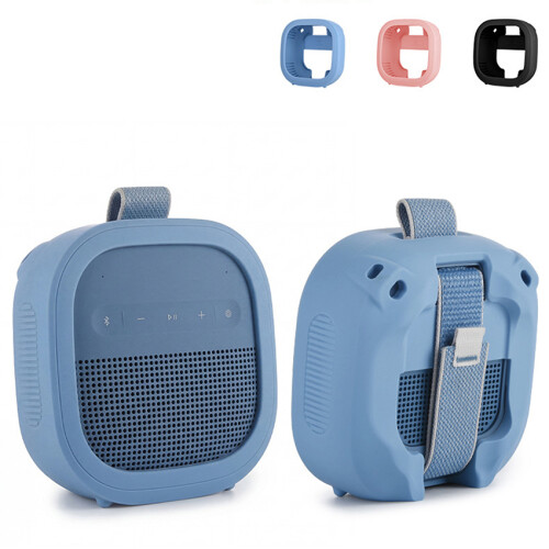 Blue Speaker Protective Case Silicone Stand Cover for Bose SoundLink Micro II 1