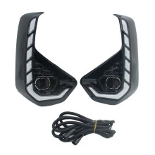LED Daytime Running Light for Hilux Revo 2024 2025 DRL Turn Signal Light Fog Lamp White+Yellow Light