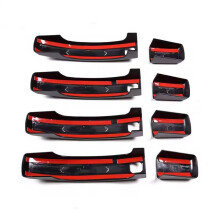 For   Sport  4 LR4 Freelander 2 Car Exterior Door Handle Pull Cover Glossy Black Trim