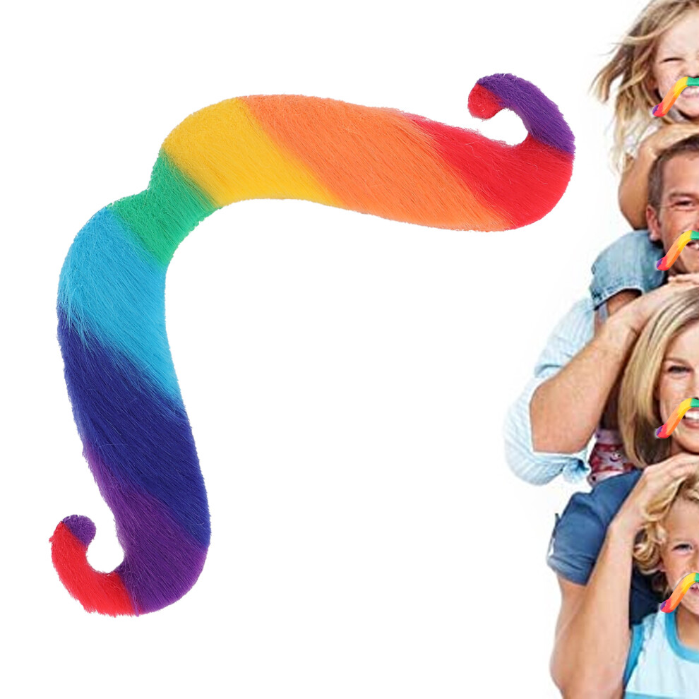 Colorful Fake Mustaches for Halloween Costume - Flannel Material