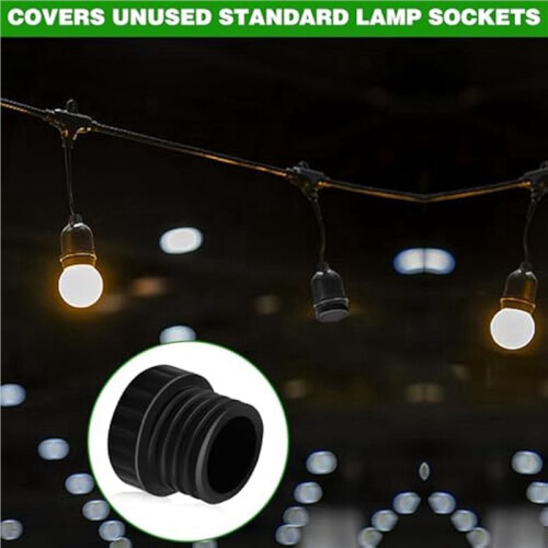 36Pcs Light Bulb Socket Cover,Light Socket Safety Cap Plugs for String Lights, Light Socket Cover Unused Sockets Caps 2