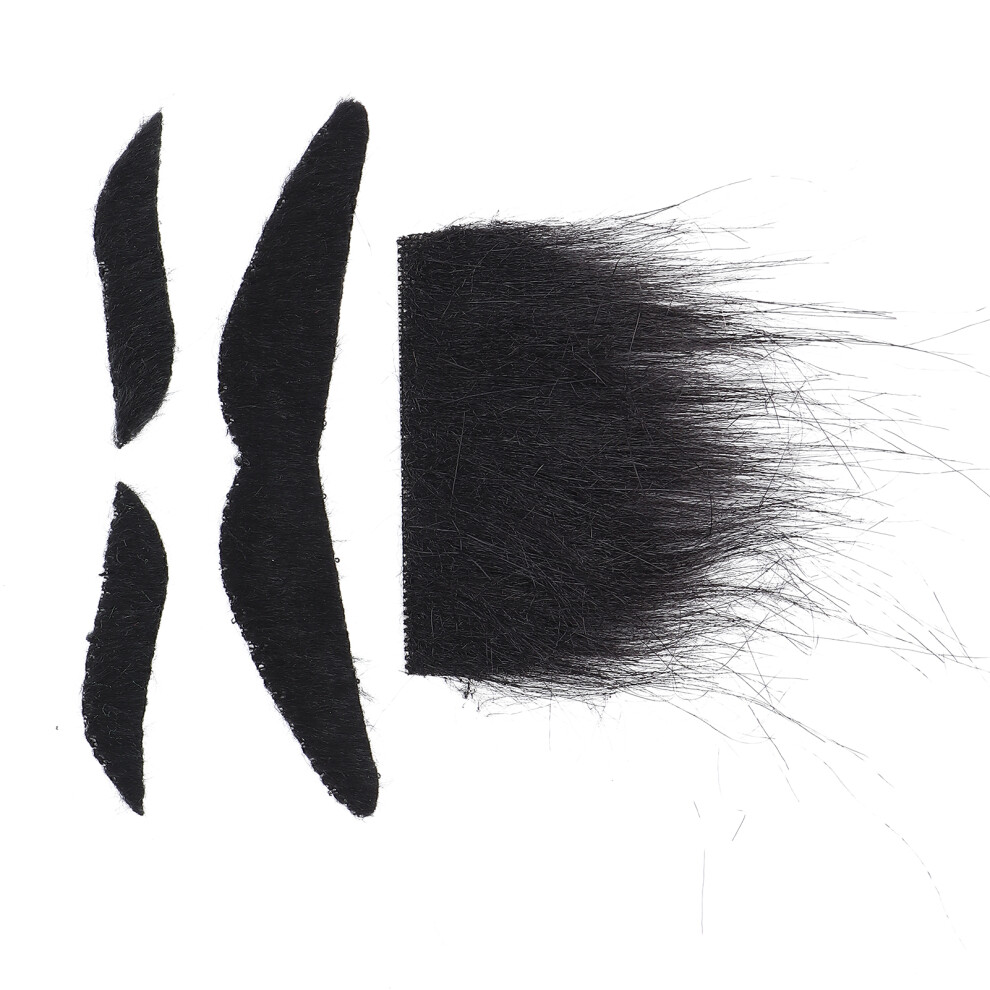 Green Plush Halloween Beard & Mustache Prop for Costume Party