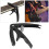 Glossy Black ABS Guitar Capo with Spring for Stringed Instruments 2