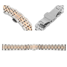 Stainless Steel Watch Band Replacement 18mm Rose Gold Strap for Watch Lovers