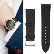 22mm PU Leather Watch Strap with Pin Buckle Universal Replacement Band