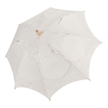 Spitzen Brautschirm Hochzeitsregenschirm Eukalyptus Beige für Fotografie
