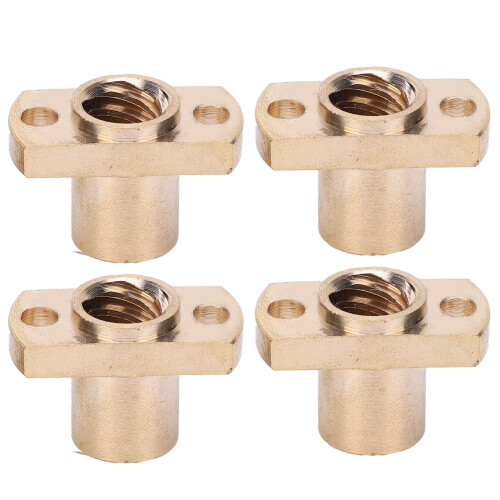 4PCS Brass Trapezoidal Nut T8 Flange Hardware for 8mm 3D Printer 1