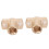 4PCS Brass Trapezoidal Nut T8 Flange Hardware for 8mm 3D Printer 4