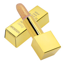 Sparkle Lipstick Gold Bar 3.5g Waterproof Long-Lasting Moisturizing Lip Makeup