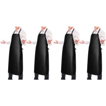 4 Pack Waterproof PU Vinyl Apron 40 Inch Chef Aprons for Men Heavy Duty Chemical Work Apron Extra Long Grilling Aprons