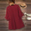 Shirts for Women Oversized Spring Side Button Down-Burgundy S 5