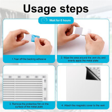 48pcs Adhesive Metal Plates for Magnetic Mounts, 2.36x1.18in Strips with Adhesive Backing for Magnets Non-Steel Vents