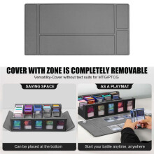 Caja de Almacenamiento de Cartas Coleccionables con Ventana, Caja de 5 Filas con Tapa Extraíble, Caja de Cartas para Juegos de Cartas Deportivas,