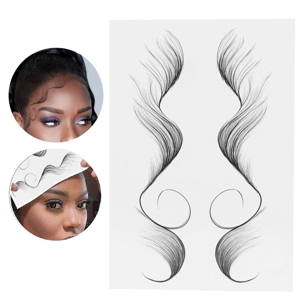 Waterproof Hair Tattoo Sticker Edges Fake Hairline 11x16cm