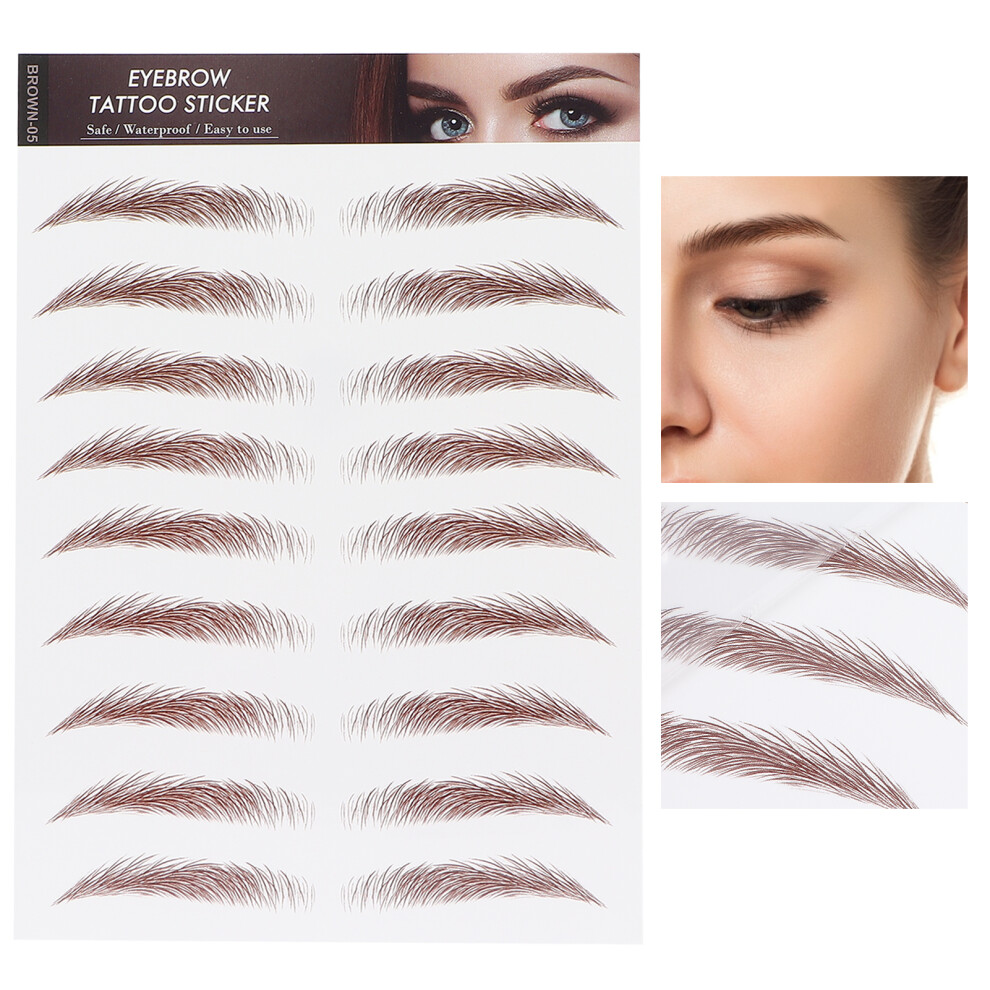 Brown Waterproof Eyebrow Transfer Sticker For Women, -05, 148X210mm