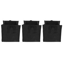 Odlingspåsar, 3 st svarta krukor av nonwoven-tyg, med andningsbar design och enkel montering, högkvalitativ filt säkerställer hållbarhet och