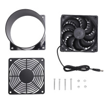 ABS Solar Abluftset, 12 cm, Gewächshaus- und Hühnerstallbelüftung