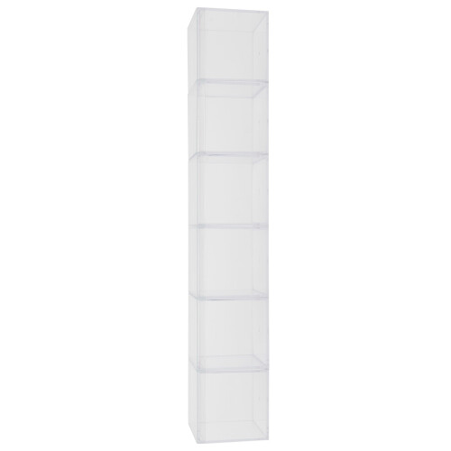 6 Pack Clear Plastic Candy Storage Boxes with Lids, 5.5x5.5cm