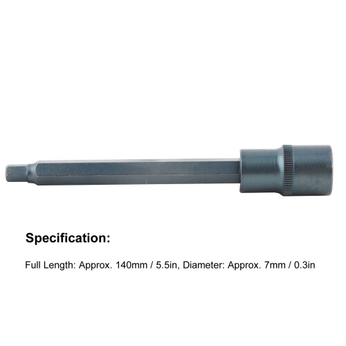 Durable Alloy Steel Hex Socket Extension Set 150 x 7mm 2