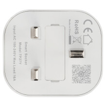 WiFi Smart Outlet Plug, 13A, ABS, 5.5x5x7cm, Voice Control