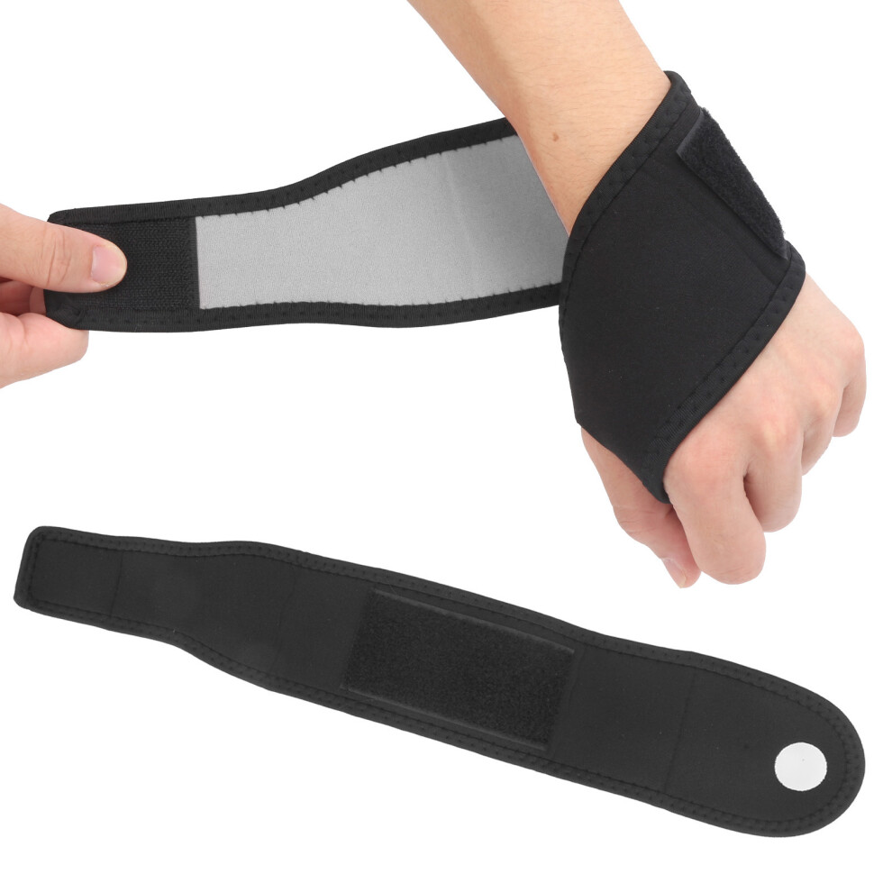 Black/Gray Sports Wrist Support Straps For Cycling Running Gym Nylon+Sbr
