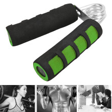 Green Hand Grip Strengthener Set, Foam & Steel, 11.5x9cm