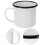 8cm Enamel Cup 350ml White Environmentally Friendly Thickened Water Mug 5