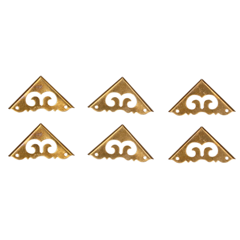 Brass Box Corner Protector 3X3cm Antique Short Side Guard For Furniture 4901391690626