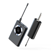 UHF Funkmikrofon-Set, Dual-Kanal, 15 Frequenzen, 10-Stunden-Akku, 100 m Reichweite, Schwarz