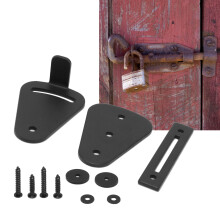 Carbon Steel Black Sliding Barn Door Latch Lock 75g Door Hardware