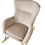 Beliani Rocking Chair ELLAN Velvet Beige 4