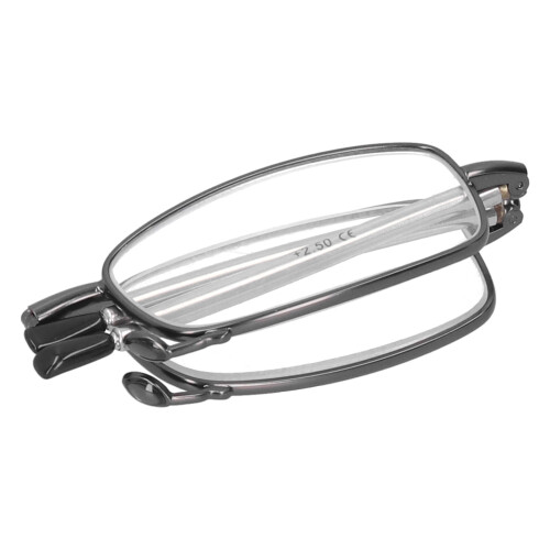 Foldable Elderly Blue Light Blocking Reading Glasses 300 Gray 2