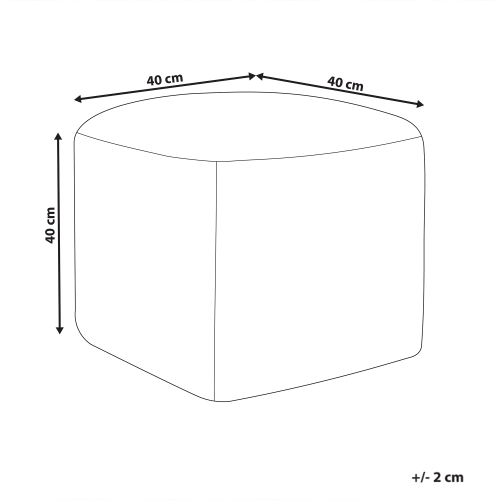 Beliani Pouffe MABULA Jute Beige 2