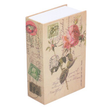 Mini Safe Coin Box with Steel Liner Book Design Money Holder for Office & Home
