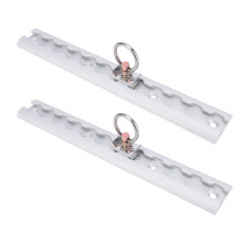 Aluminium-L-Profil 304 mm mit 4 Ringen – Silber für Anhänger, Fahrräder