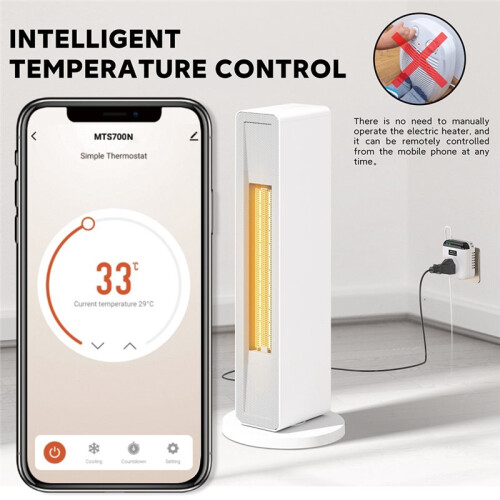 Programmable  WiFi Thermostat Socket for Heater with Voice Control Compatible with for Tuya Home Systems EU Plug