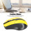 Wireless Mouse 2.4G Optical Mini Ergonomic Yellow for Notebook & Tablet 9