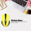 Wireless Mouse 2.4G Optical Mini Ergonomic Yellow for Notebook & Tablet 11