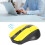 Wireless Mouse 2.4G Optical Mini Ergonomic Yellow for Notebook & Tablet 15